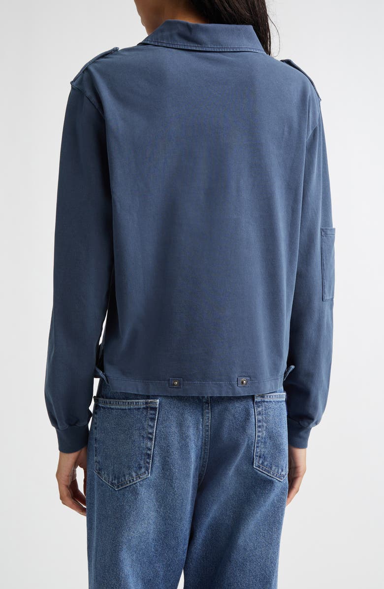 Paloma Wool Tristan Organic Cotton Polo, Alternate, color, Navy