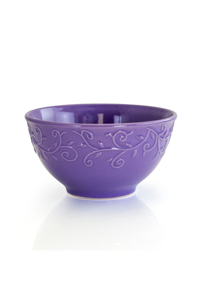 Elama Lilac Fields 16-Piece Dinnerware Set, Alternate, color, Purple