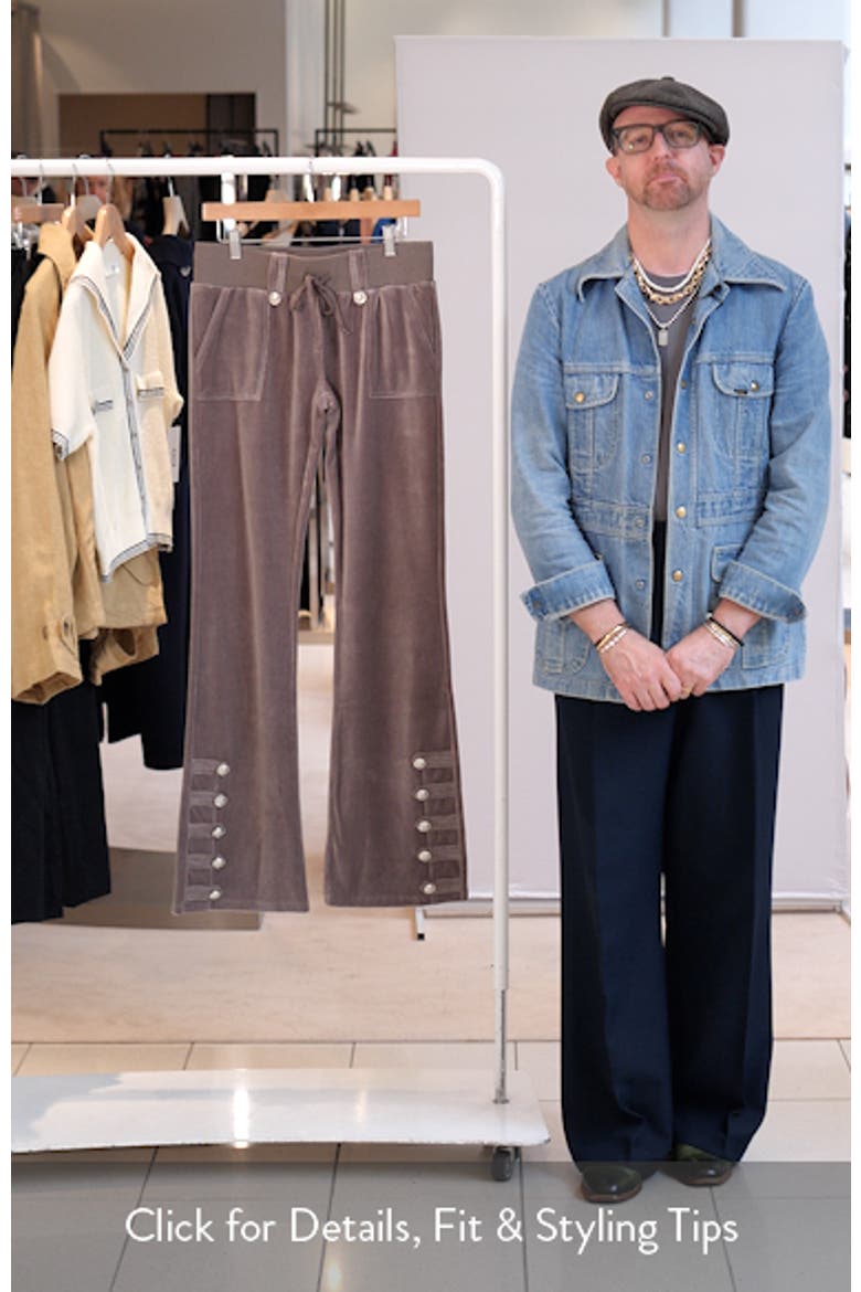 Bootcut Cotton Blend Velour Military Pants video