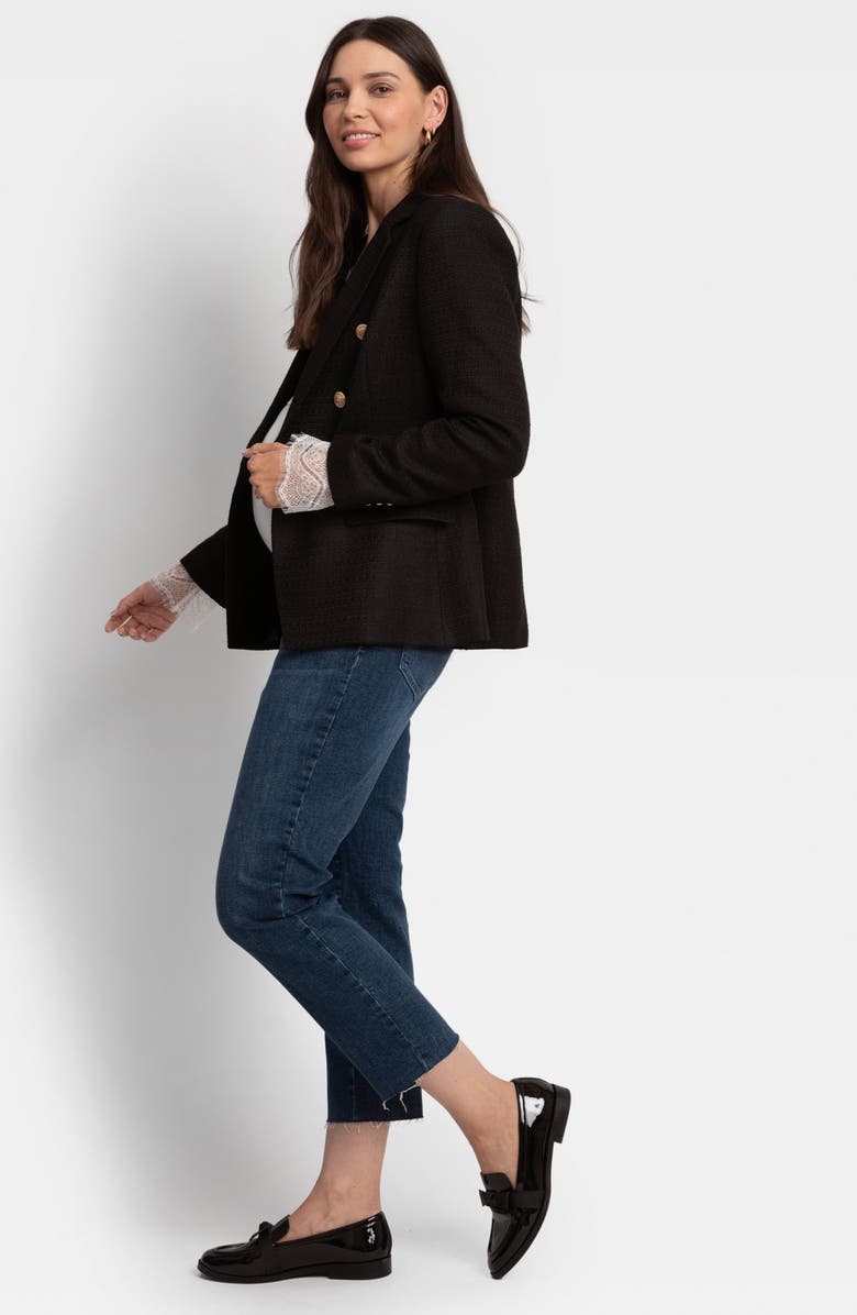 Seraphine Tweed Maternity Blazer, Alternate, color,