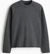 H&M Regular Fit Long-sleeved Waffled Top