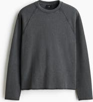 H&M Regular Fit Long-sleeved Waffled Top