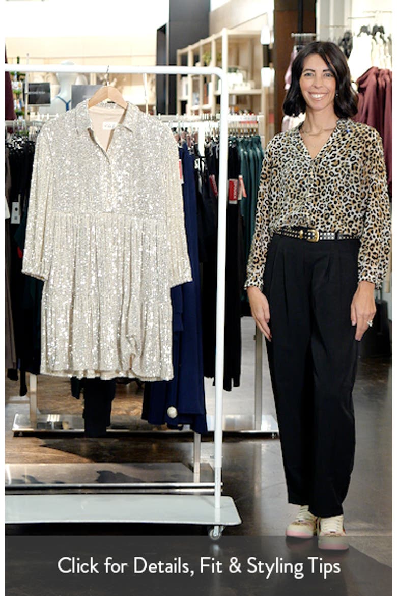 Sequin Stripe Shirtdress video