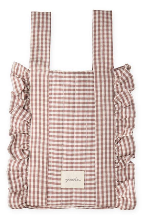 Ruffle Gingham Stroller Bag
