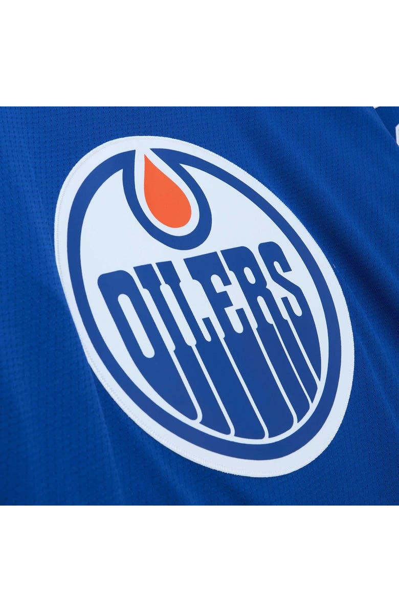 Mitchell & Ness Men's Mitchell & Ness Grant Fuhr Royal Edmonton Oilers 1986/87 Blue Line Player Jersey, Alternate, color,