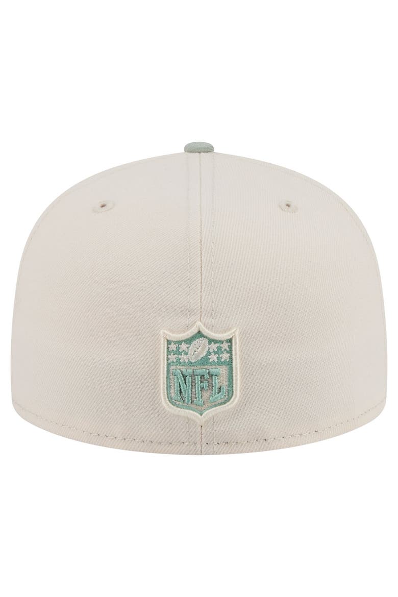 Men's New Era Cream/Light Green New York Giants Color Pack 59FIFTY Fitted Hat, Alternate, color, Cream