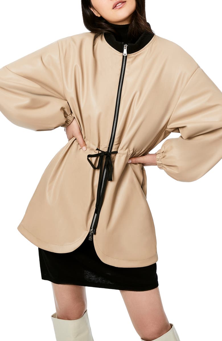 Bernardo Faux Leather Anorak, Main, color, Cappuccino