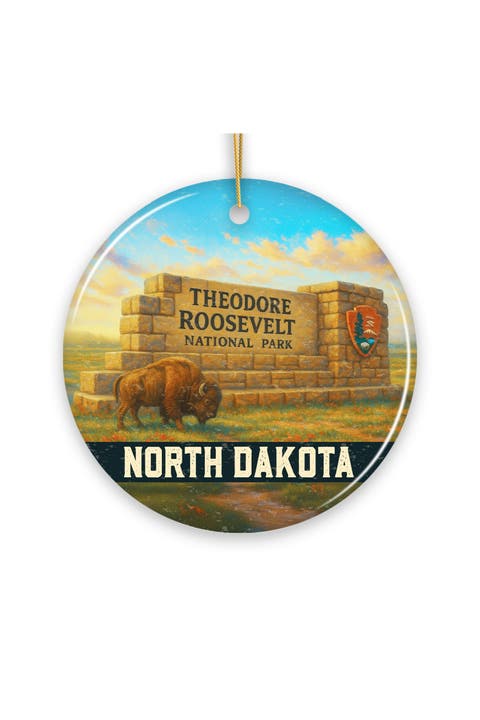 Theodore Roosevelt National Park Bison Ceramic Ornament