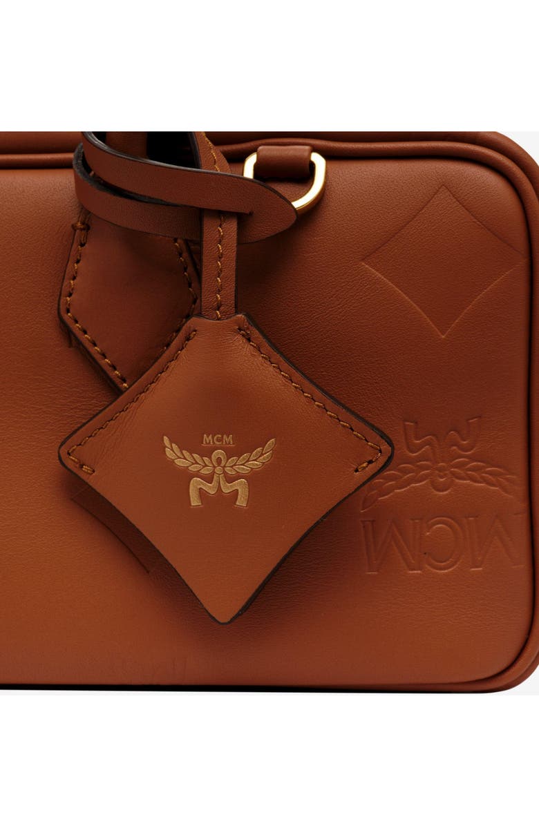 MCM Small Aren East West Shoulder Bag in Maxi Monogram Leather, Alternate, color, Mocha Bisque