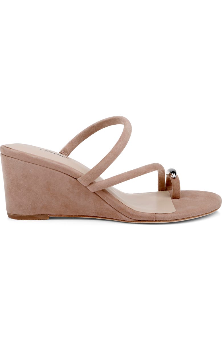 L'AGENCE Maritza Wedge Slide Sandal, Alternate, color, Cappuccino Suede