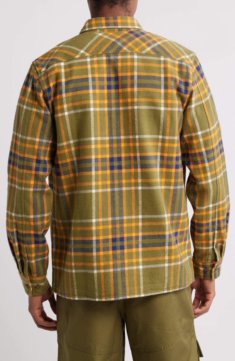 Billionaire Boys Club Desert Plaid Flannel Button-Up Overshirt, Alternate, color,