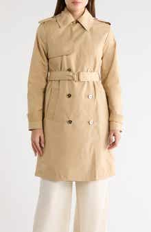 Michael Kors Belted Double Breasted Trench Coat