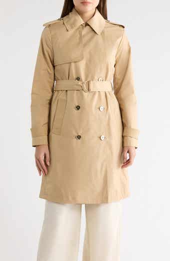 Michael Kors Belted Double Breasted Trench Coat