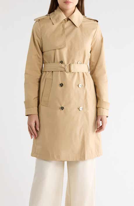 Michael Kors Belted Double Breasted Trench Coat
