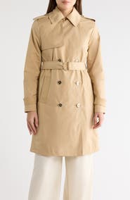 Michael Kors Belted Double Breasted Trench Coat