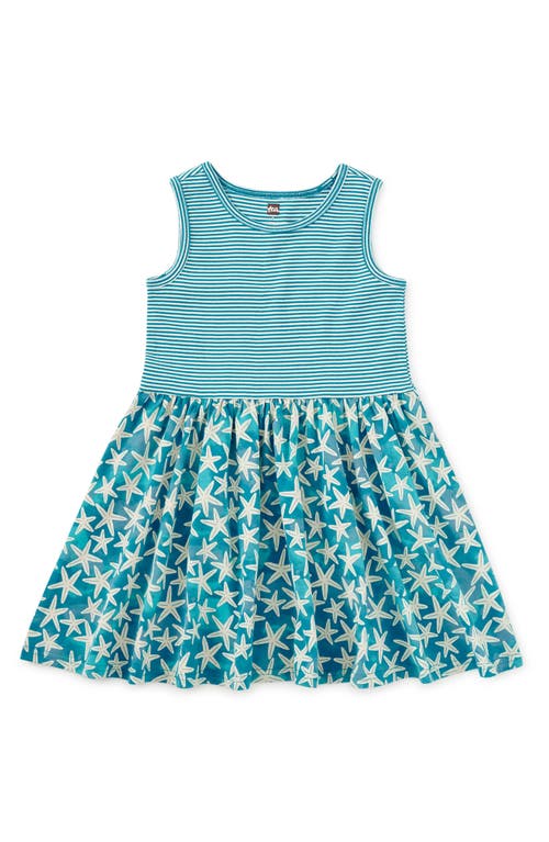 Tea Collection Print Mix Tank Skirted Dress