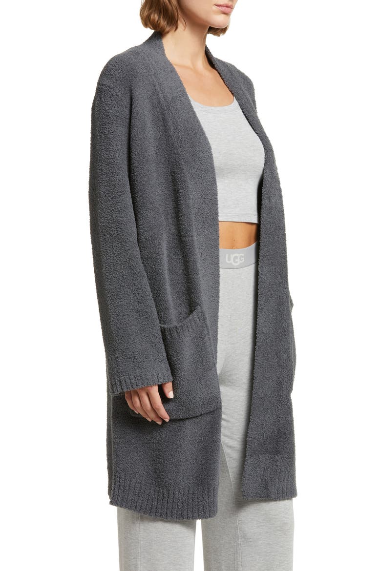 Kallie Longline Cardigan, Alternate, color, OBSIDIAN