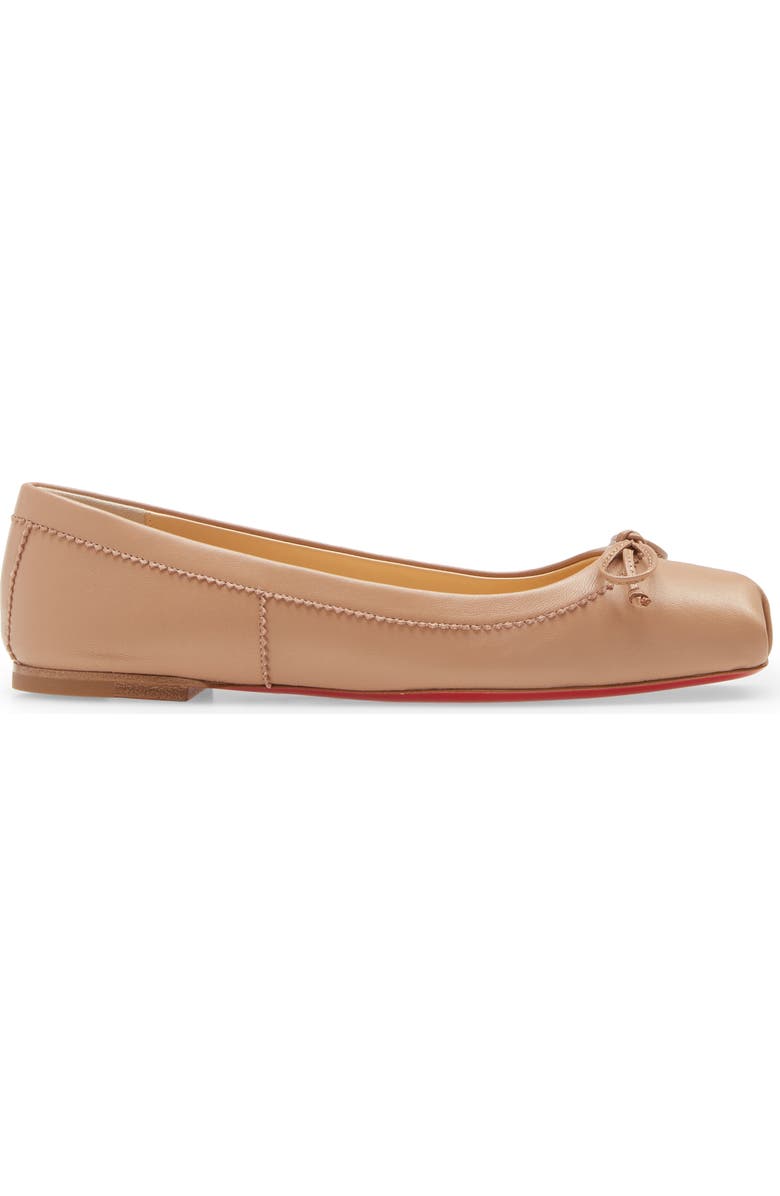 Christian Louboutin Mamadrague Square Toe Ballet Flat, Alternate, color, Nude