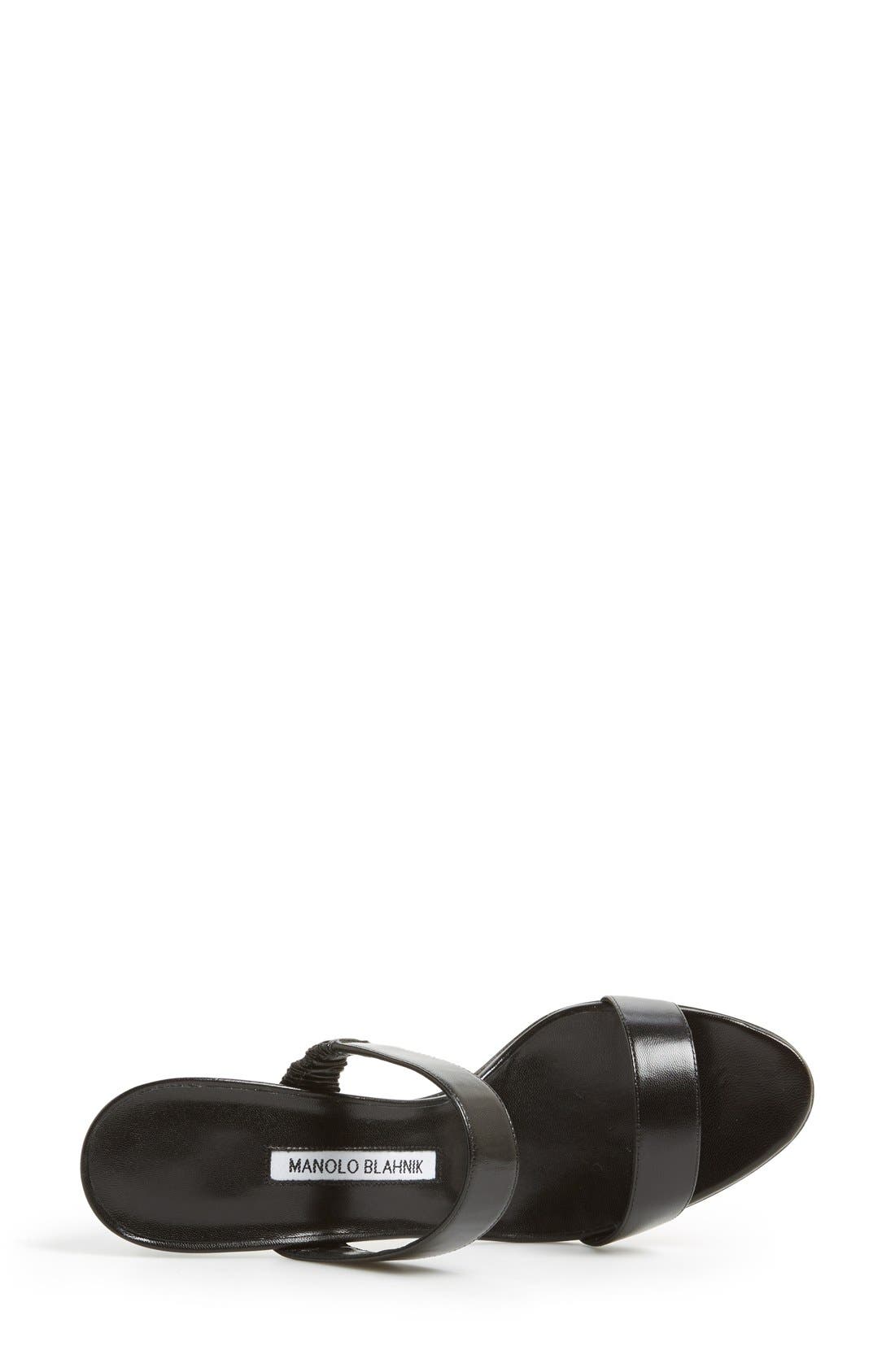 'Muluca' Slide Sandal, Alternate, color, BLACK