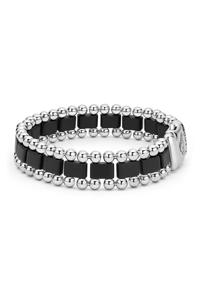 Anthem Ceramic Link Bracelet, Alternate, color, BLACK