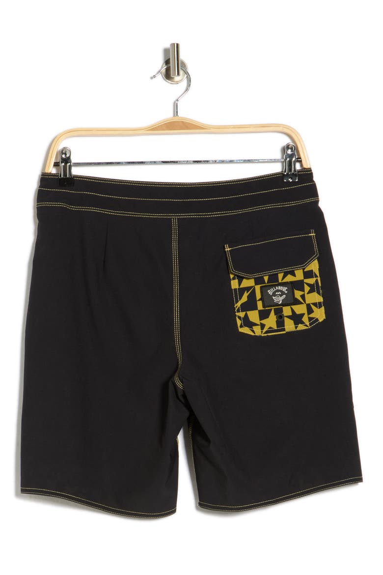 Black Star Surf Pro Board Shorts, Alternate, color, BLACK