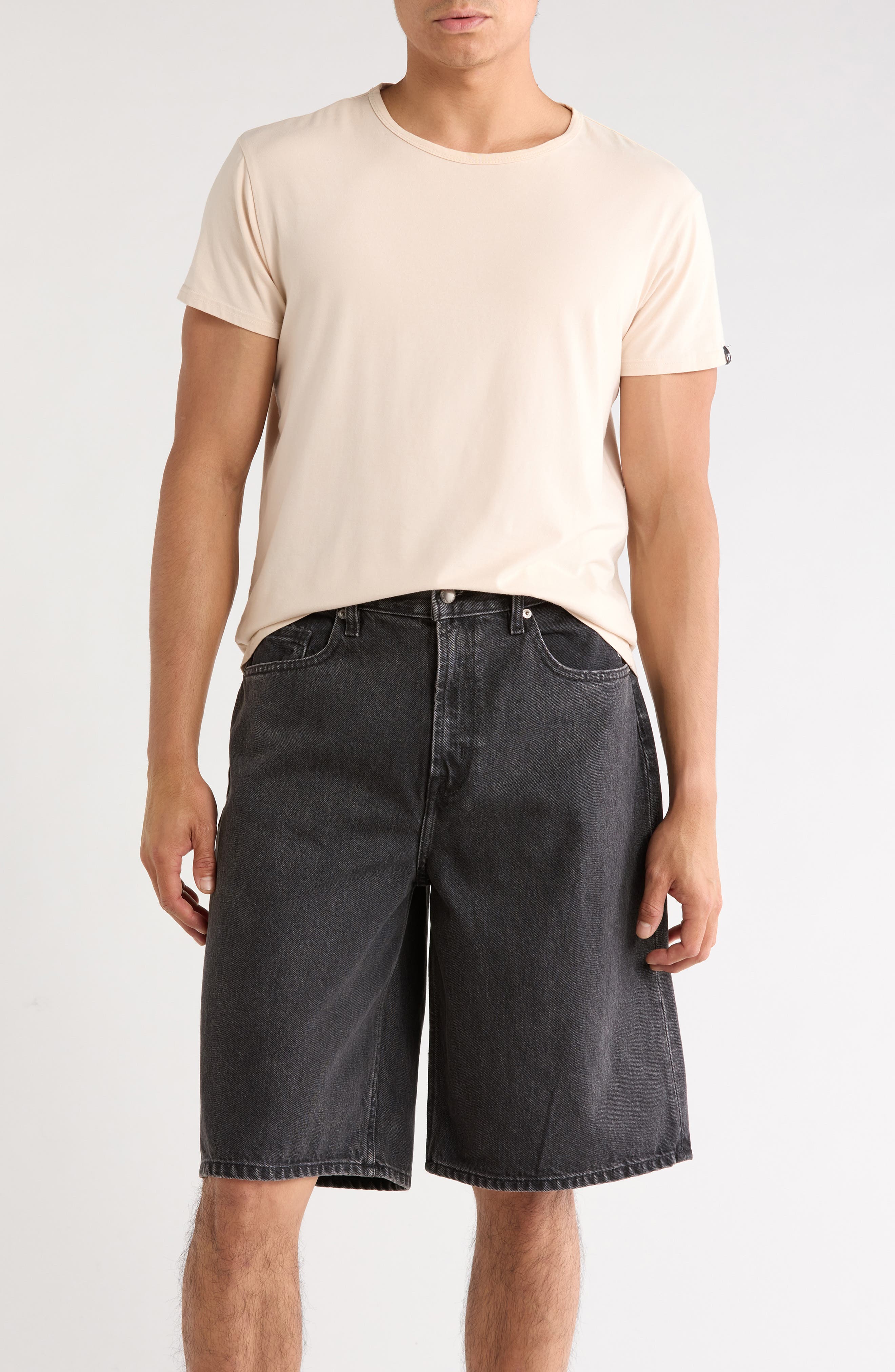Wide Leg Denim Shorts