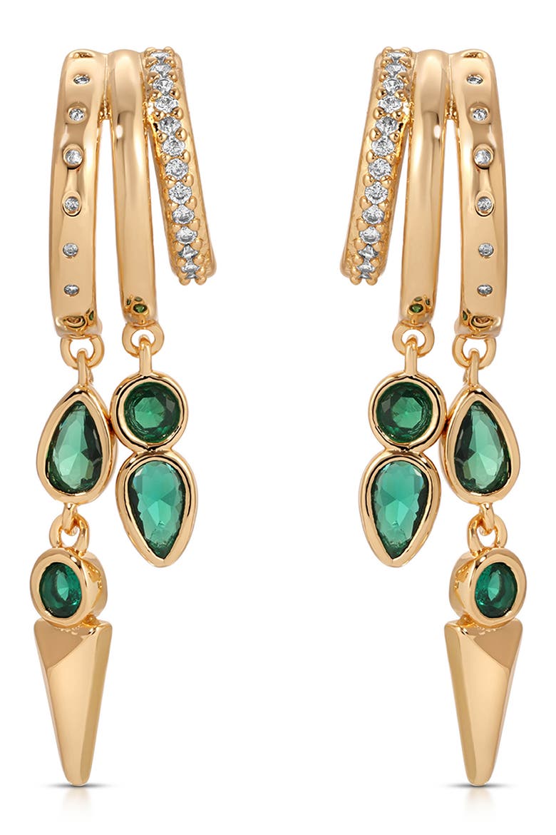 Icon Behavior Earrings, Alternate, color, GREEN