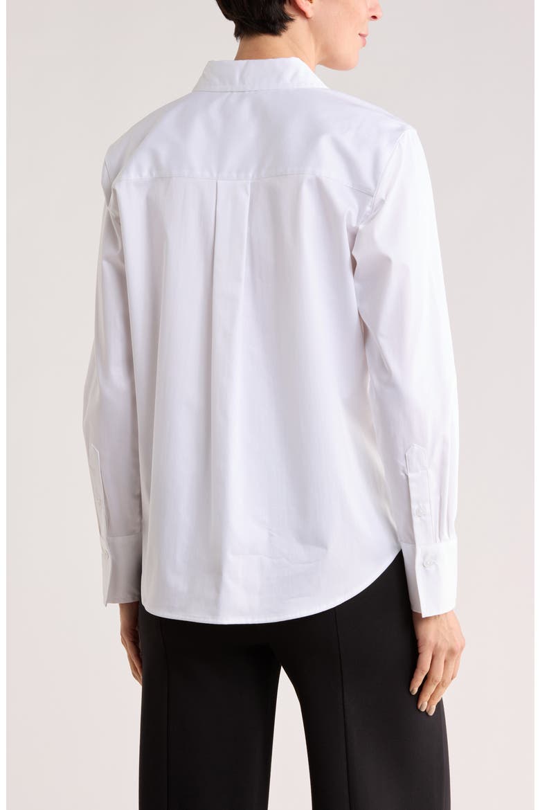 Boyfriend Fit Poplin Shirt, Alternate, color, WHITE