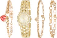 True Religion Crystal Bezel Bracelet & Watch Set