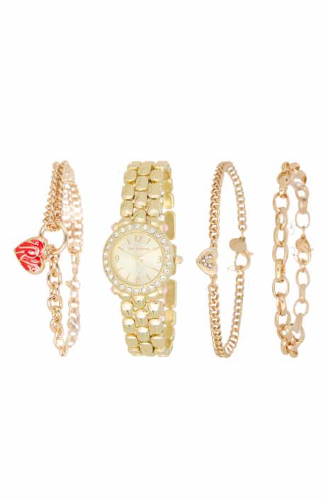 Crystal Bezel Bracelet & Watch Set