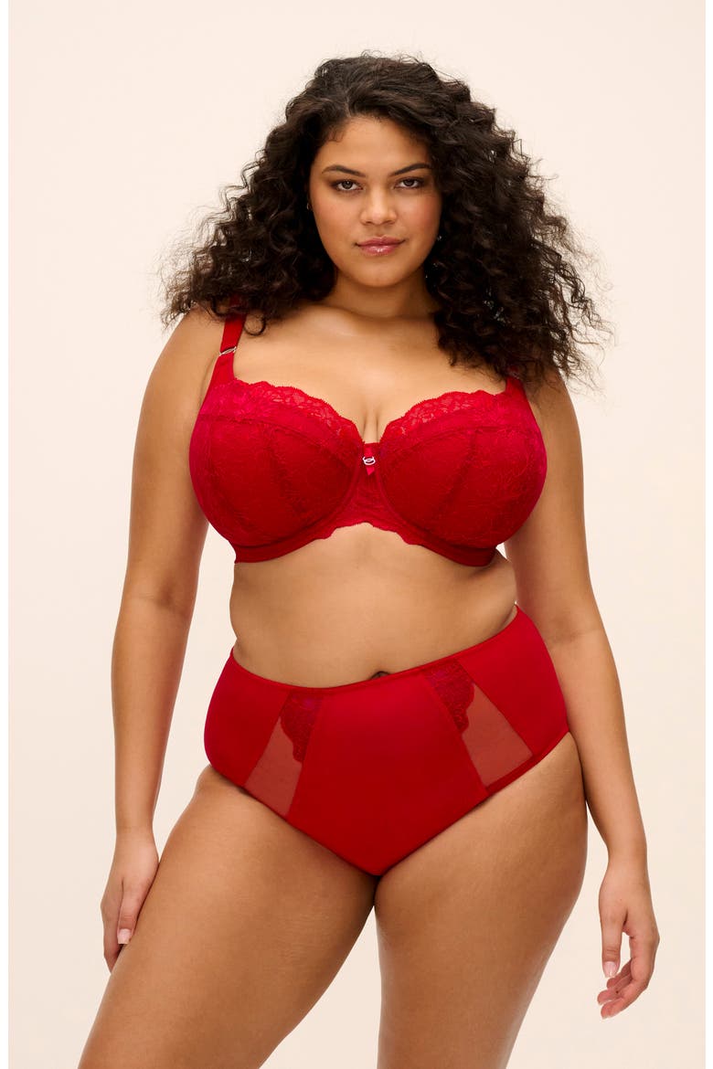 Brianna Underwire Padded Half Cup Bra, Alternate, color, HTERED