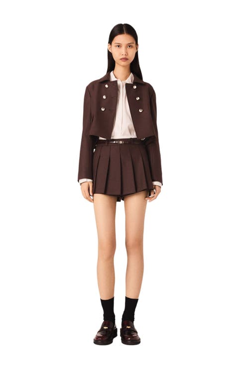 Short double-breasted jacket