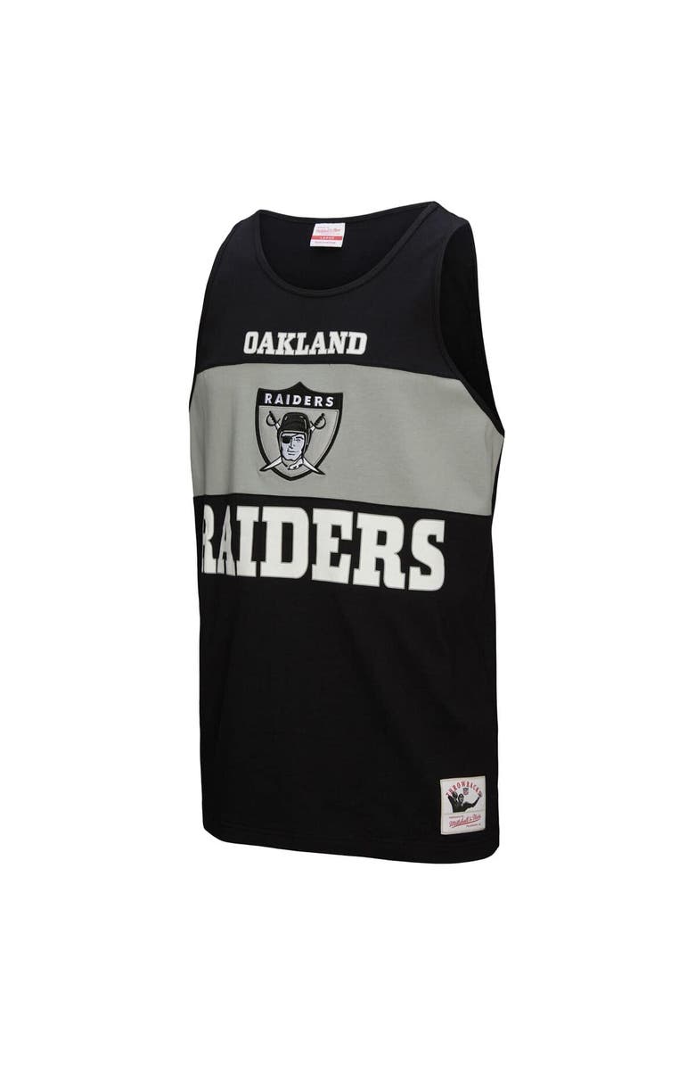 Mitchell & Ness Men's Mitchell & Ness Black Oakland Raiders Retro Colorblock Tank Top, Alternate, color, Black