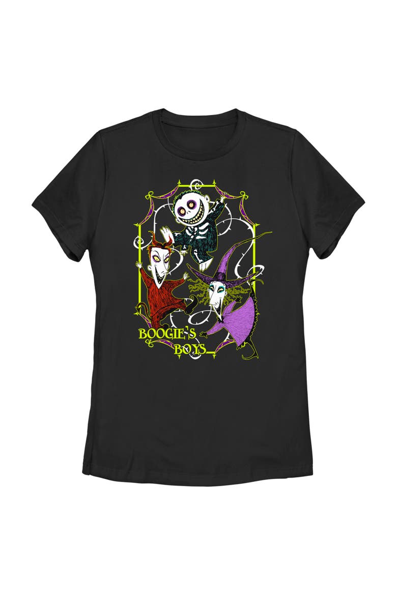 Women's The Nightmare Before Christmas Boogie's Boys Crew  Graphic T-Shirt, Main, color, Black