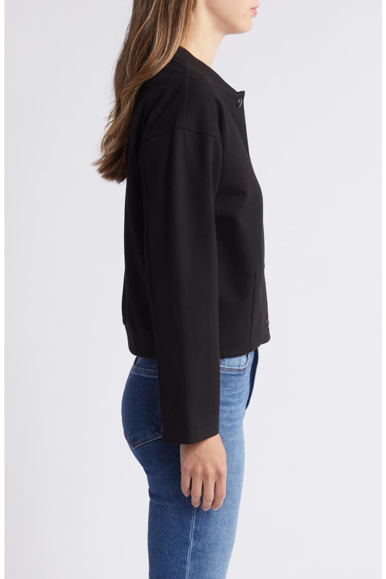 Crop Bomber Jacket, Alternate, color, BLACK