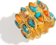 YS GEMS Layered Turquoise Ring
