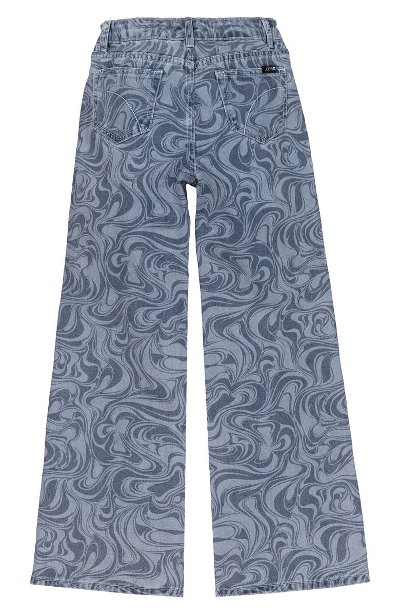 Joe's Jeans Kids' Bailey Print Patch Pocket Palazzo Wide Leg Jeans, Alternate, color, Blue Swirl