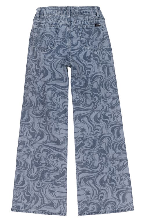 Joe's Jeans Kids' Bailey Print Patch Pocket Palazzo Wide Leg Jeans In Blue