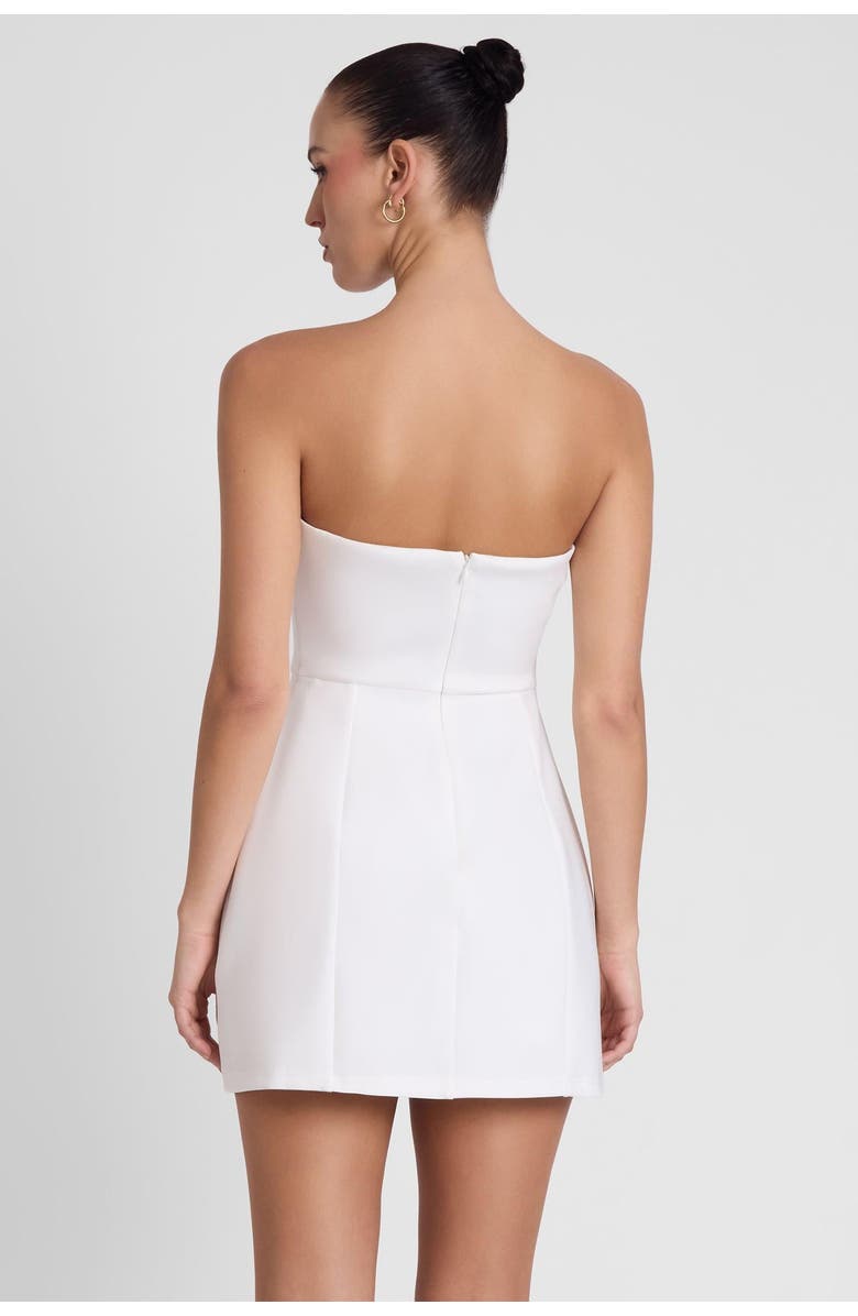 LEAU Eres Strapless Bustier Mini Dress, Alternate, color, White