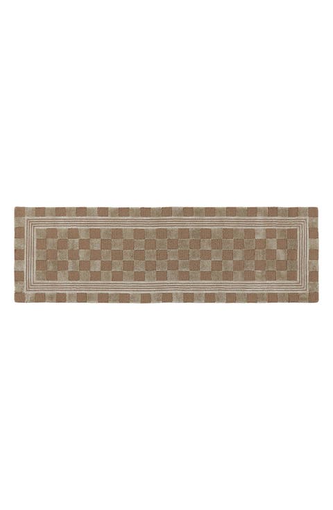 Mocha Tonal Check Rug