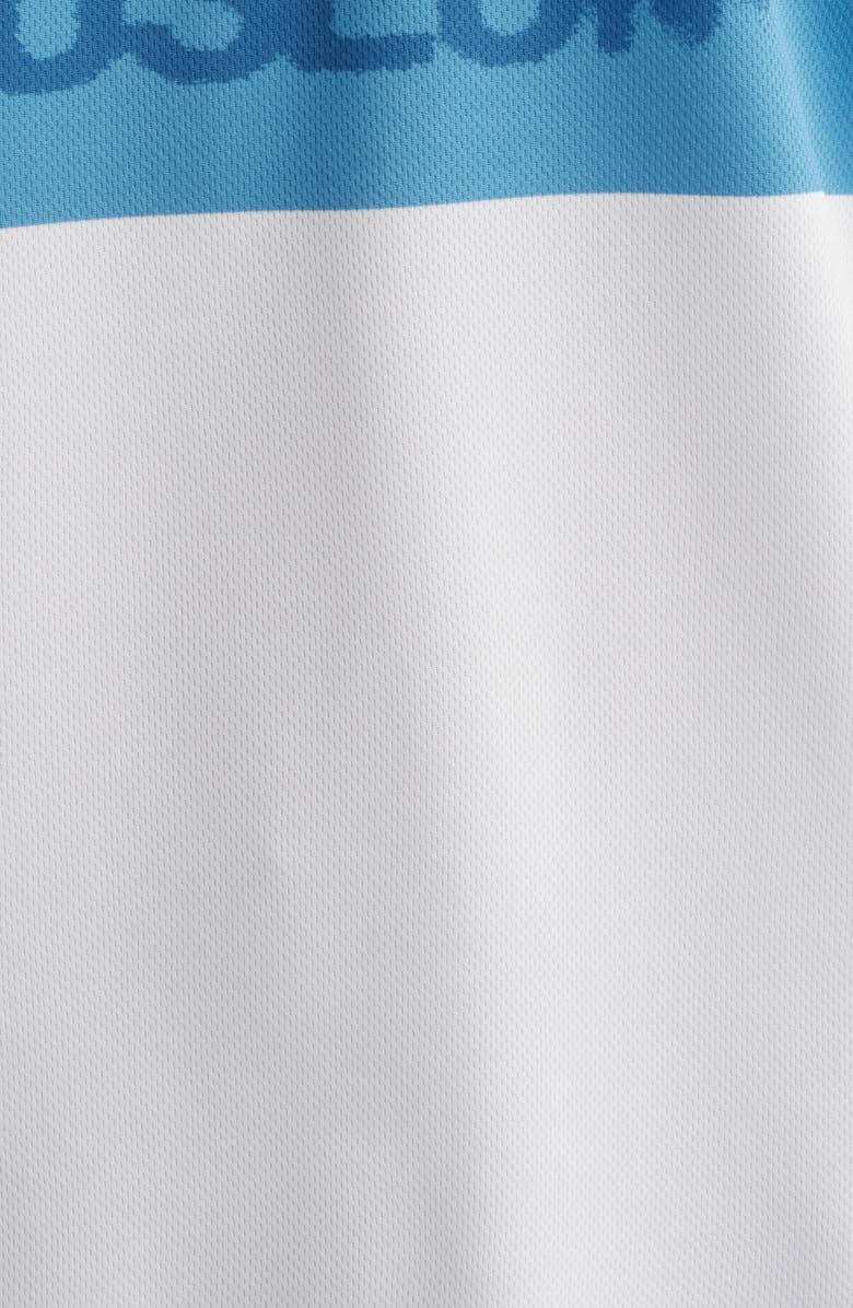 SANTO STUDIO Banded Sando Johnny Collar Short Sleeve Club Jersey, Alternate, color, Concrete White