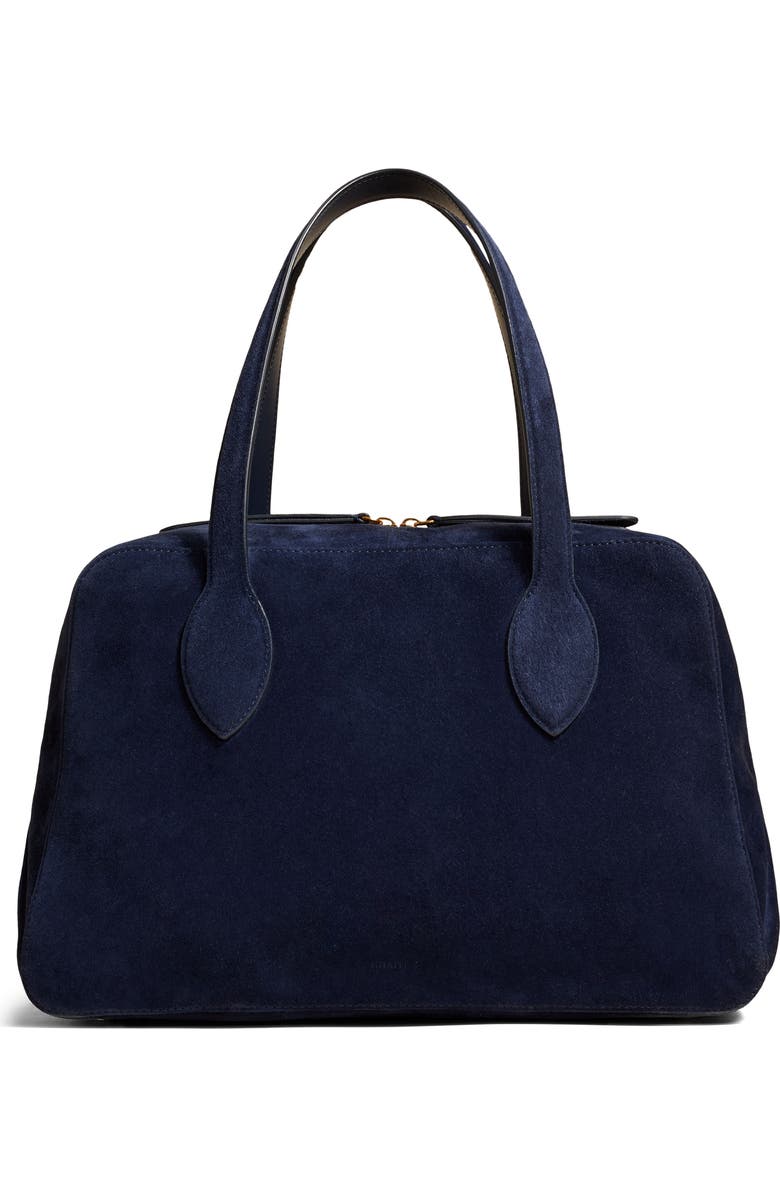 Khaite Medium Maeve Suede Satchel, Main, color,