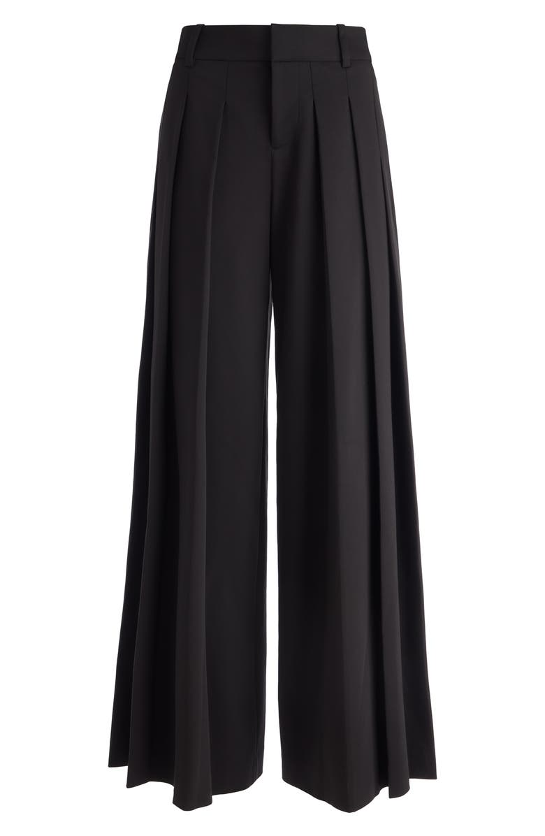 Alice + Olivia Blaire Pleated High Waist Wide Leg Pants, Alternate, color,