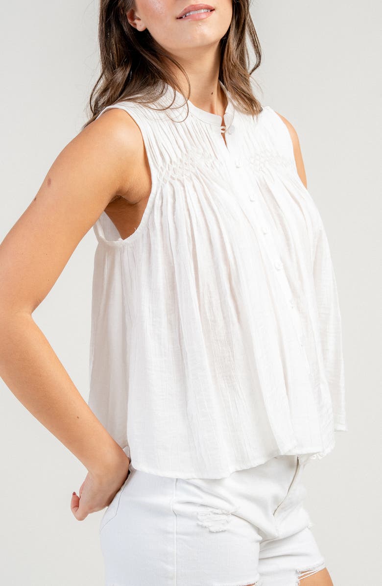 Beivy Pintuck Swing Tank, Alternate, color, White