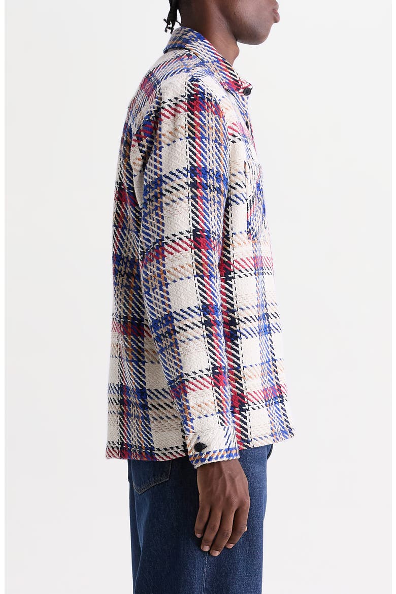 Whiting Jazz Weave Overshirt, Alternate, color, ECRU / RED