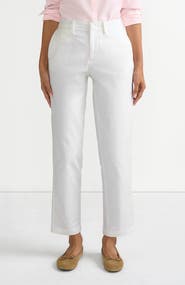 Lands' End Mid Rise Classic Straight Leg Chino Ankle Pants