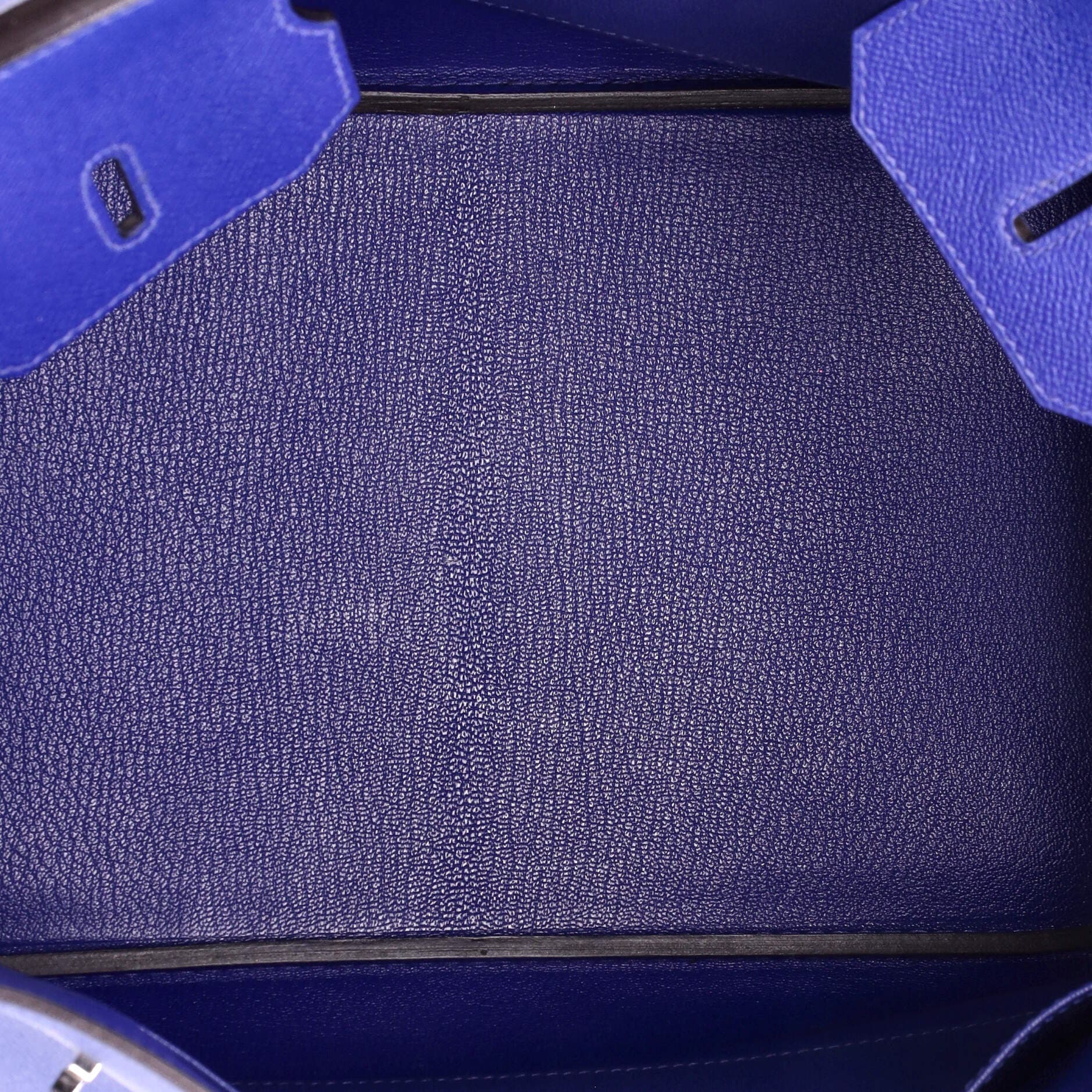 Pre-Owned Hermes Birkin Handbag Blue Epsom with Palladium Hardware 35, Alternate, color, Bleu Electrique