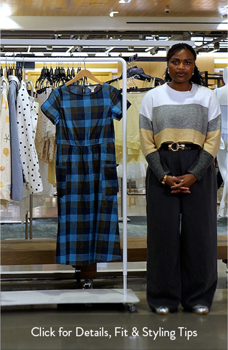 Haneth Check Print Midi Dress, sales video thumbnail