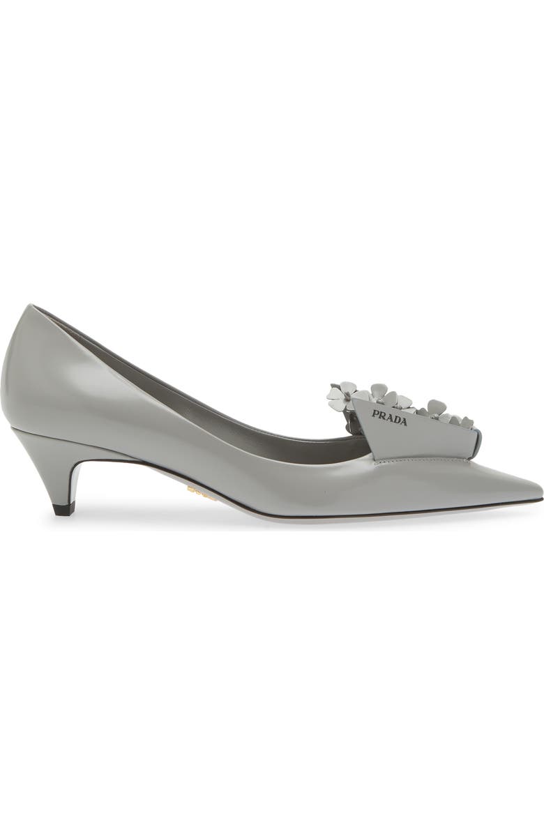 Prada Bunny Flora Kitten Heel Pointed Toe Pump, Alternate, color,