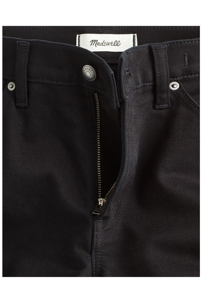 The Longline Straight Leg Jeans, Alternate, color, BLACK RINSE WASH